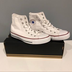 Converse white high tops